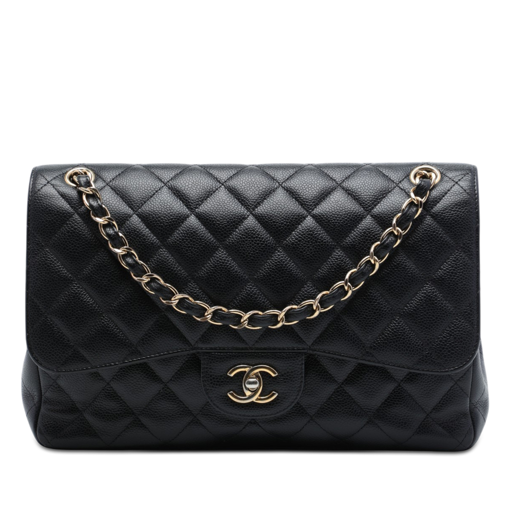 Pre-Loved Chanel Jumbo Classic Caviar Double Flap